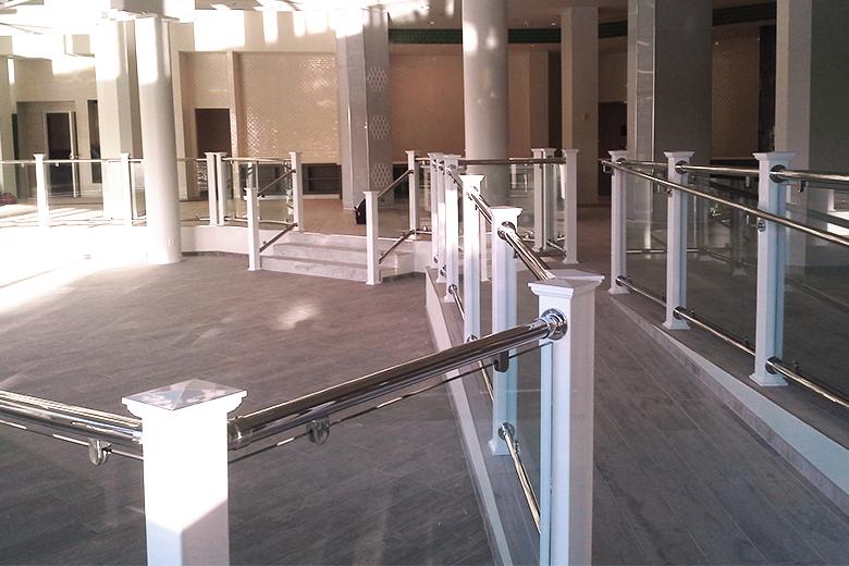 Commercial Property with Glass Railing System