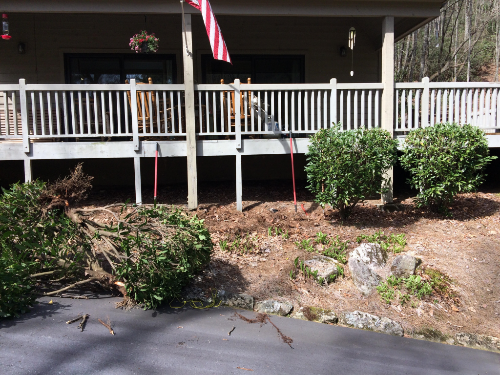 Before Picture of a Cable Railing System in North Carolina
