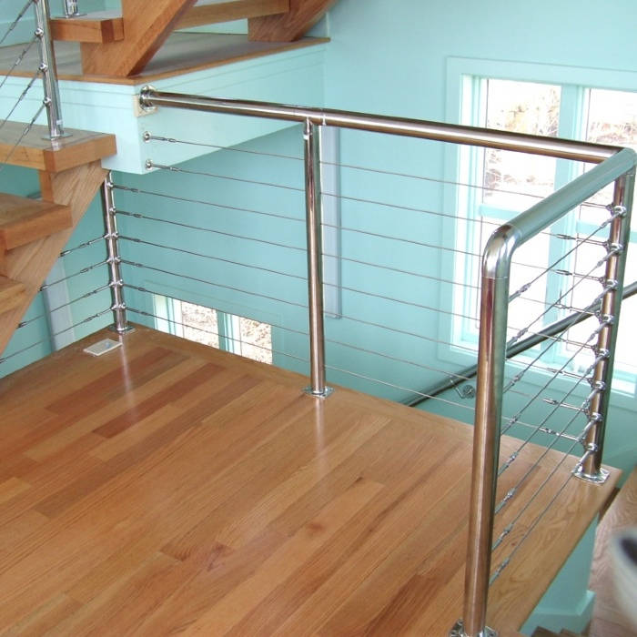 Cable Railing on Staircase Landing