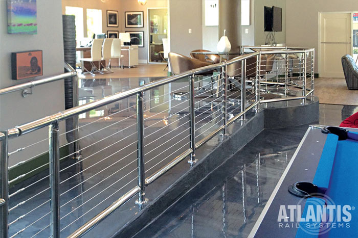 Cable railing accessibility options.